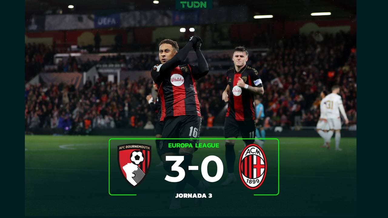 Resumen | Bournemouth incrementa la crisis del Milan en Europa League