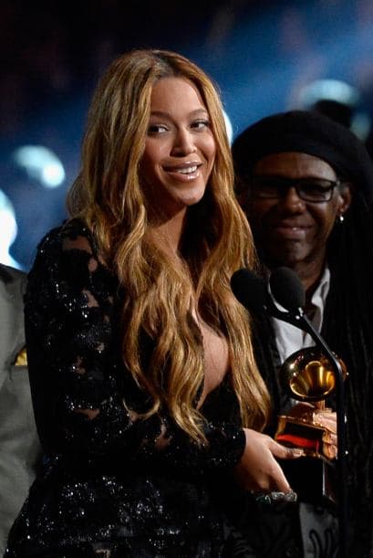 'Queen B' no dejó de agradecer a su público y también dio las gracias a su esposo y mandó saludos a su hija, quien estaba viendo los premios desde casa.