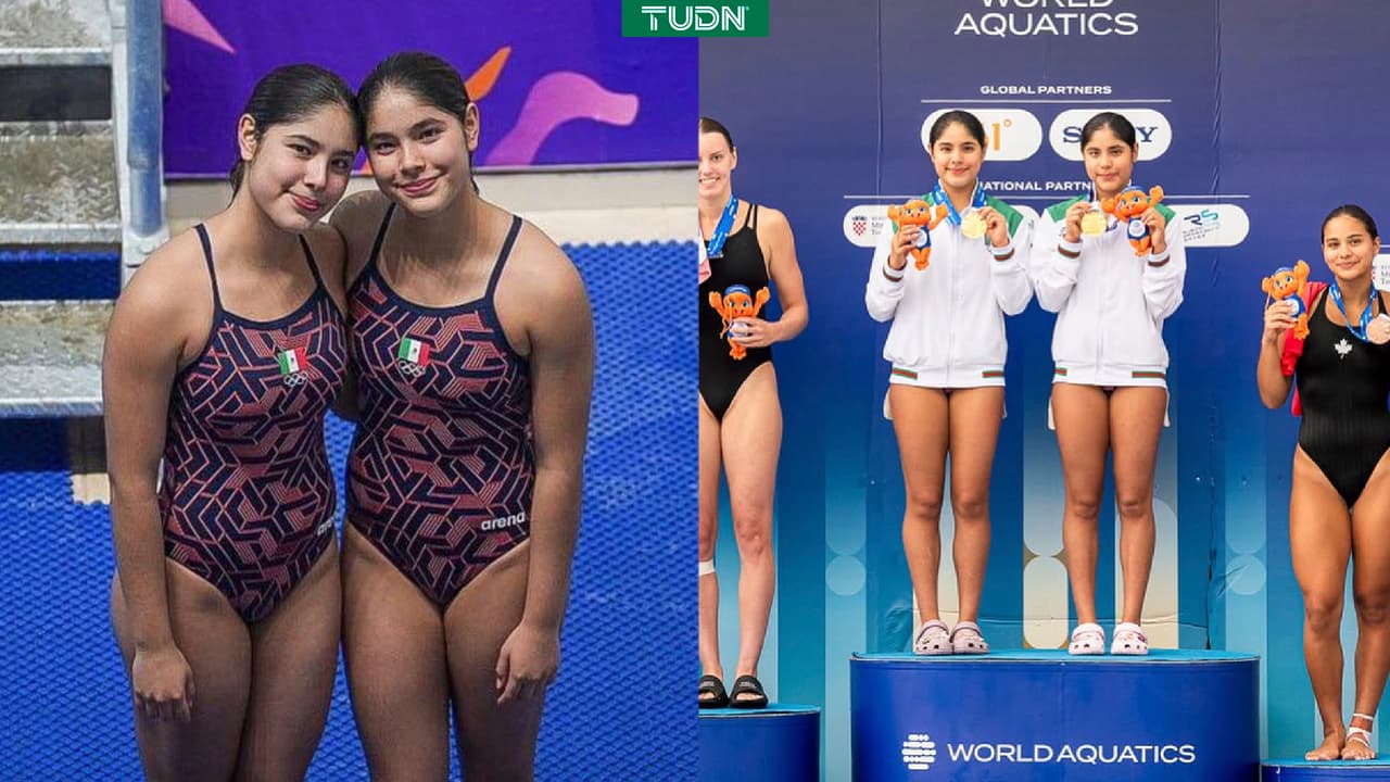 Gemelas Mía y Lía Cueva ganan oro en Mundial Juvenil de Clavados
