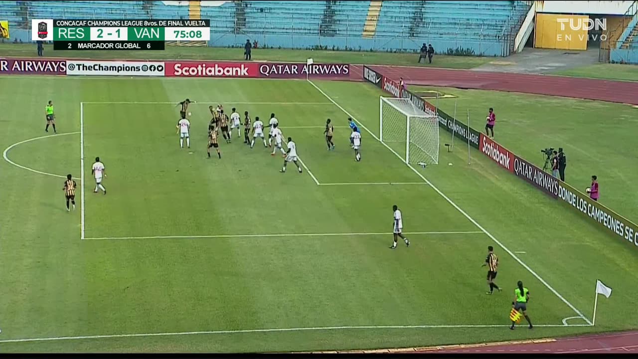 ¡GOL!  anota para Real España. Ramiro Rocca