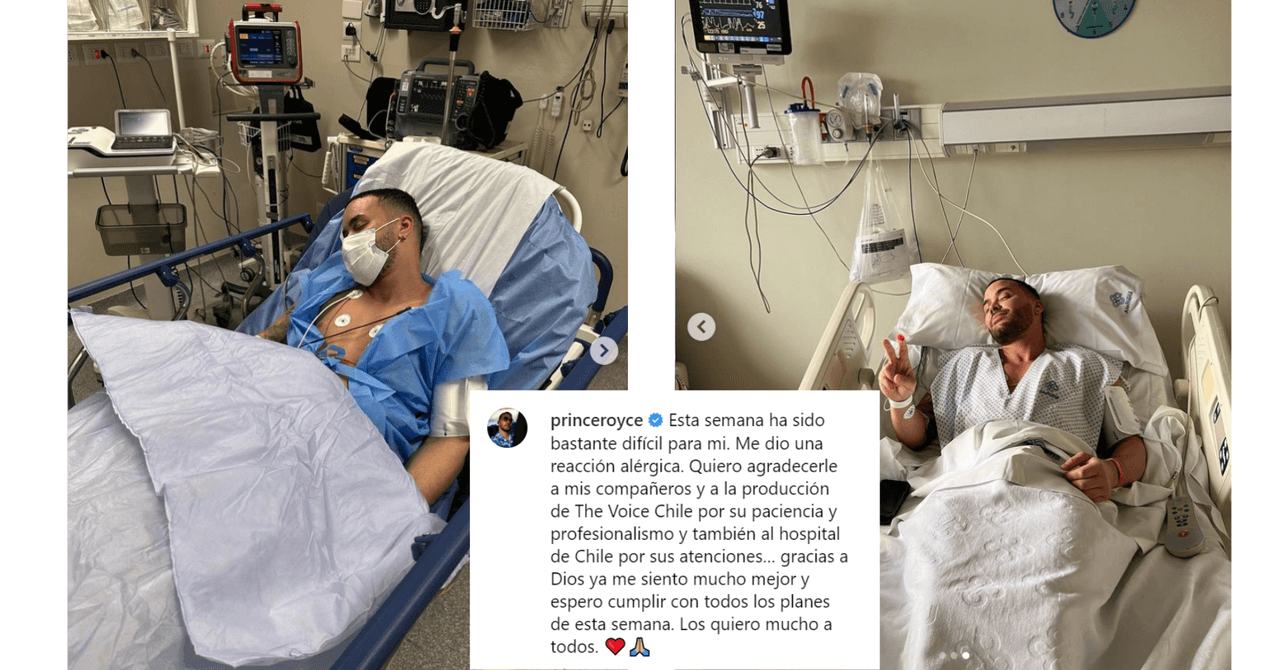 Prince Royce fue hospitalizado por una reacción alérgica
