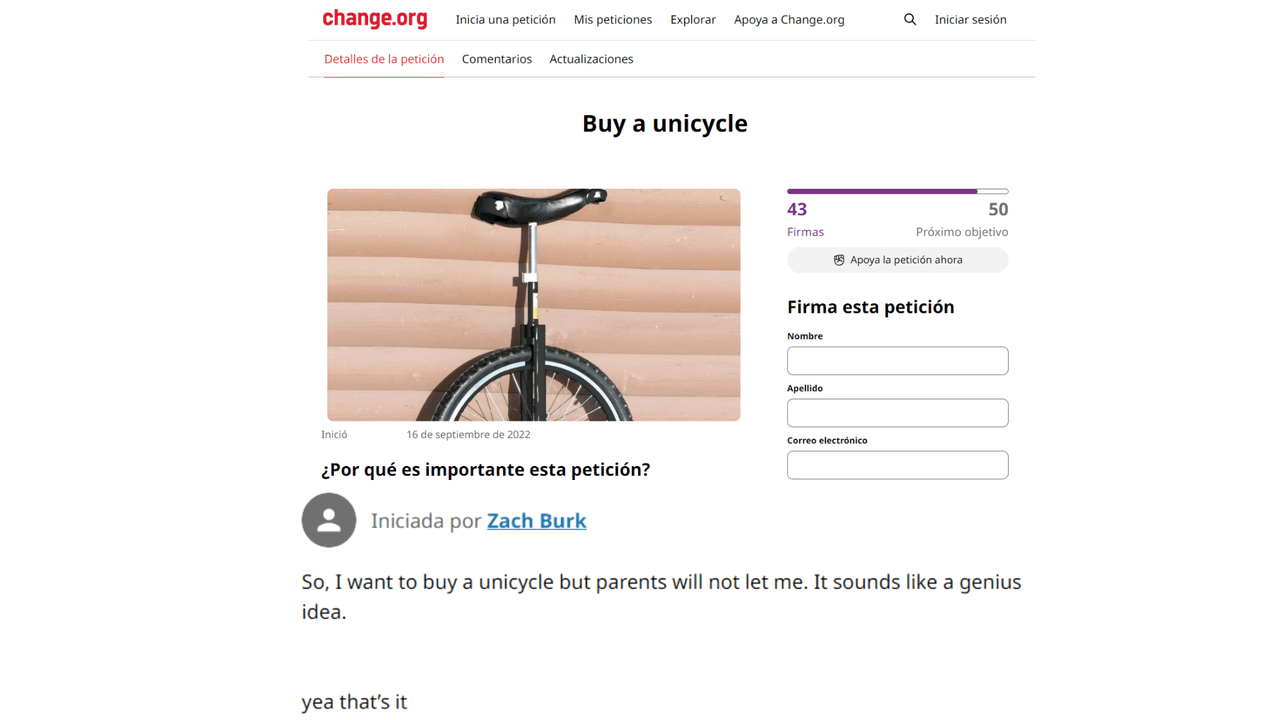 Las peticiones más absurdas de Change.org