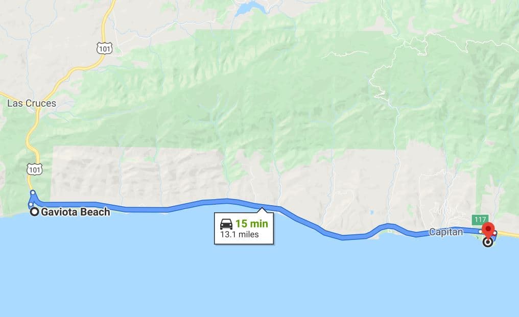 Un tramo de 13 millas de la autopista 101, entre Gaviota Beach y El Capitan State Beach, en Santa Bárbara, es una zona habitual de descarga de traficantes que cruzan droga usando lanchas.