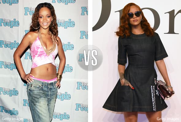 ¡Wow! ¿Quién pensaría que Rihanna se convertiría años más tarde en un icono de la moda?