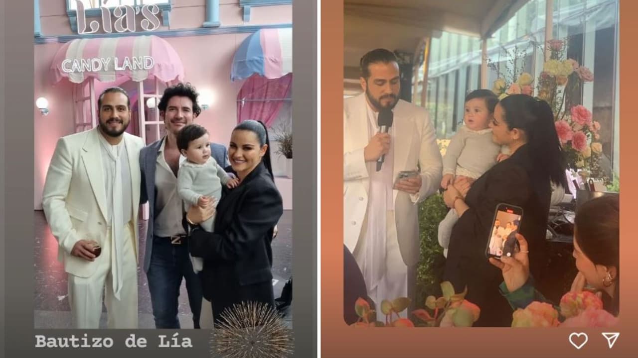 Anahí no aparece en las fotos compartidas de la fiesta de bautizo de la hija de Maite Perroni y Andrés Tovar.
