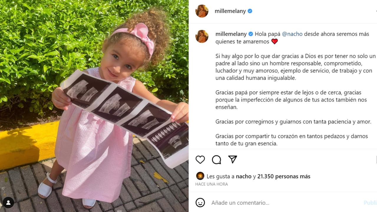 Melany Mille, pareja de Nacho, así dio a conocer que esperan un segundo bebé. Su hija Mya mostró la primera ecografía de la criatura que está por llegar.
