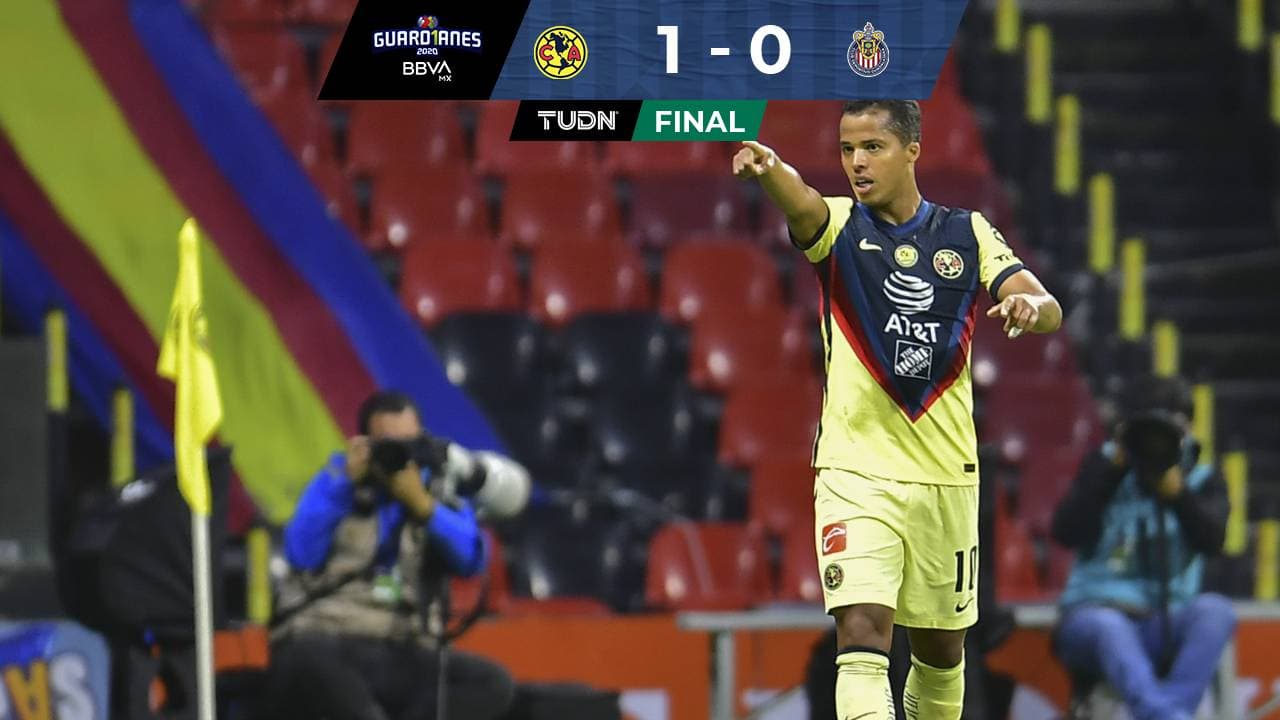 Giovani dos Santos marcó por América en el Clásico Nacional ante Chivas.