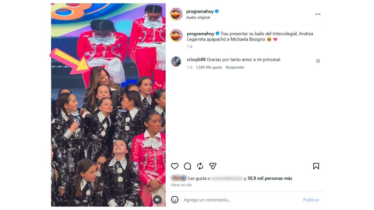 Así apareció Andrea Legarreta con la hija de Daniel Bisogno.