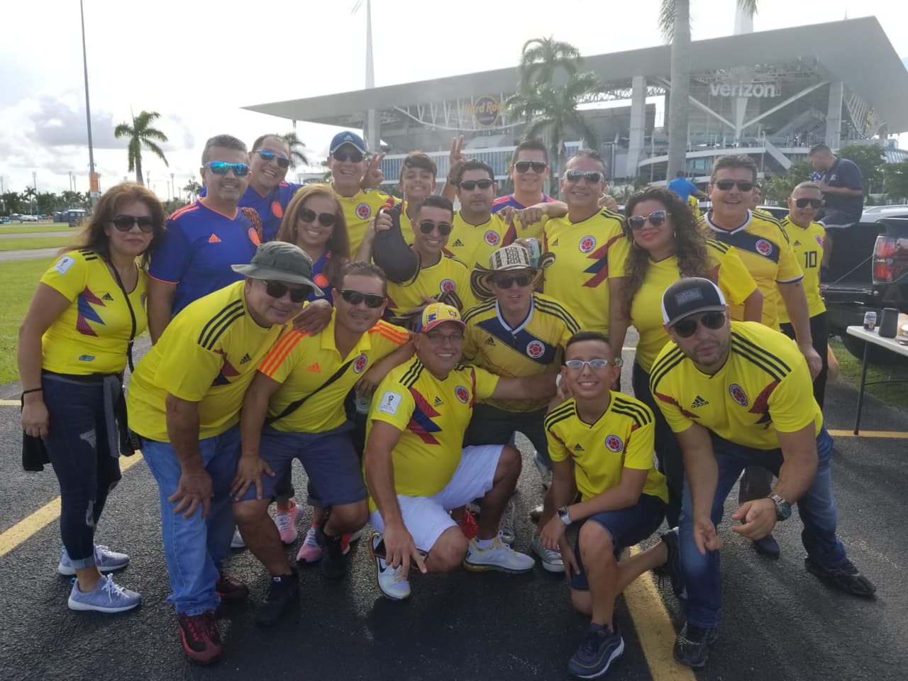 Los colombianos presentes en el Hard Rock Stadium en la antesala del juego amistoso contra Venezuela.
