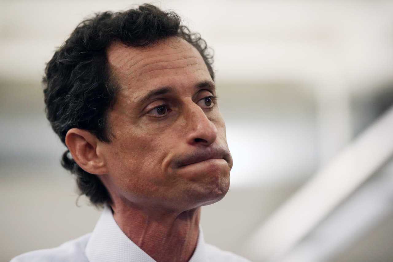 Anthony Weiner se lanzó a la alcaldía de Nueva York en 2013, pero perdió en parte, debido a sus encándalos de sexting.
