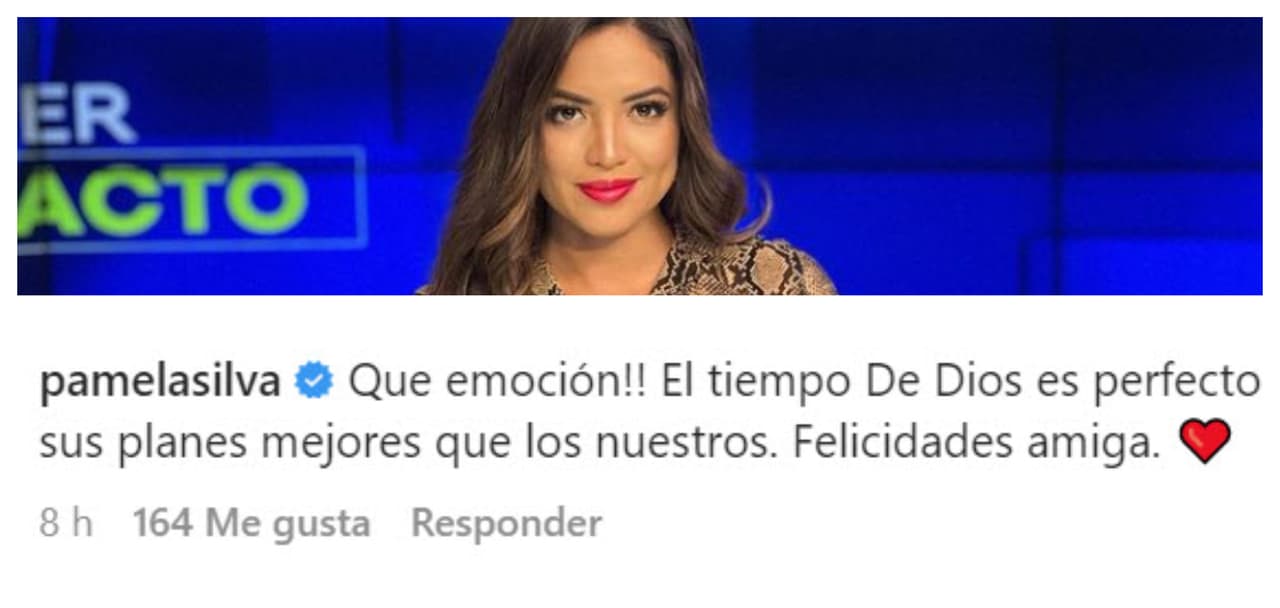 "El tiempo de Dios es perfecto", les escribió Pamela Silva.