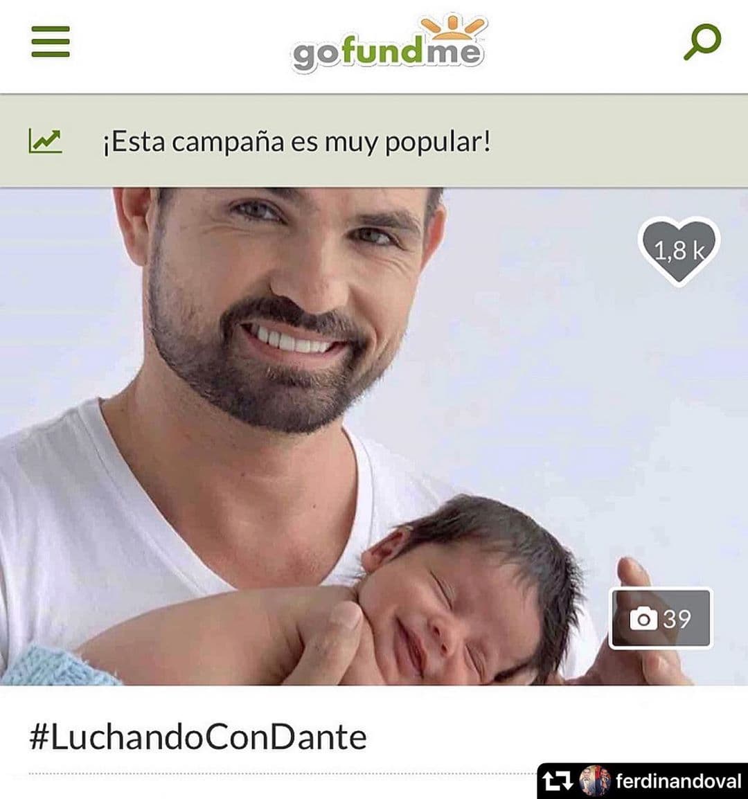 La pareja no perdió la esperanza de que su hijo saliera adelante, sin embargo, tuvieron que recurrir a GoFundMe para recaudar fondos.
