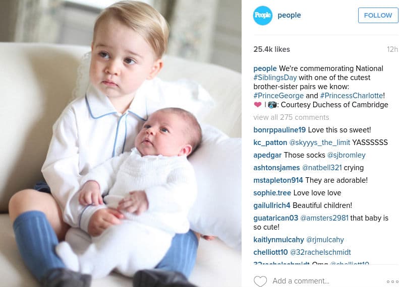 La revista People escogió esta foto adorable para celebrar el día de los hermanos