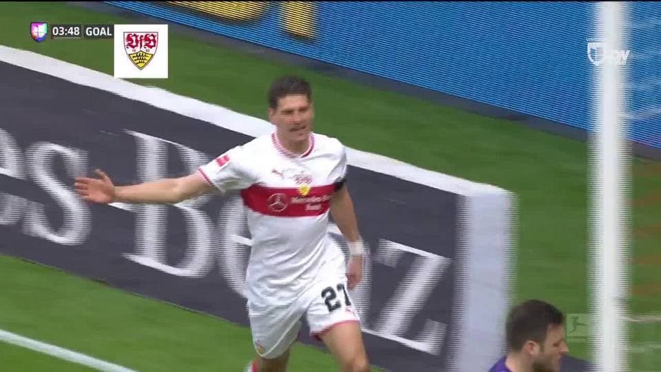 ¡GOOOL! Mario Gomez anota para VfB Stuttgart