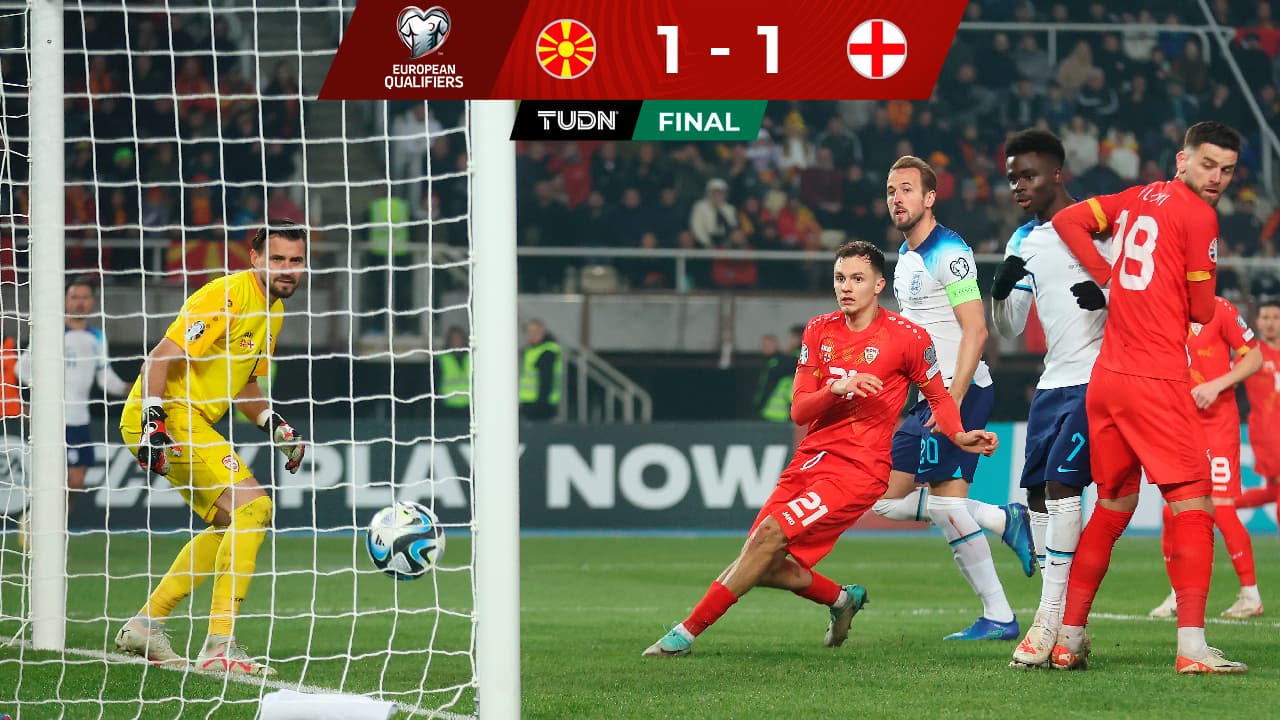 Macedonia 'regala' empate a Inglaterra con autogol 