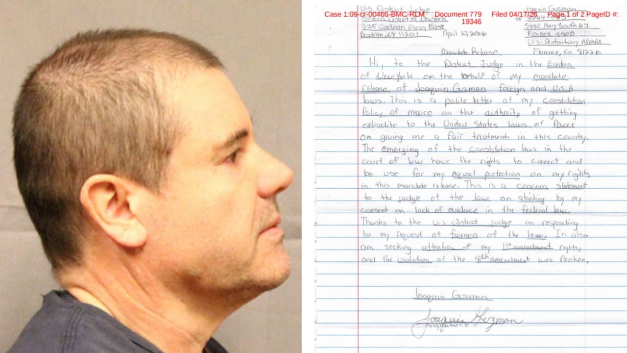 'Antes de que me vuelva loco': 'El Chapo' Guzmán envía carta en inglés al juez Cogan para pedir un trato justo