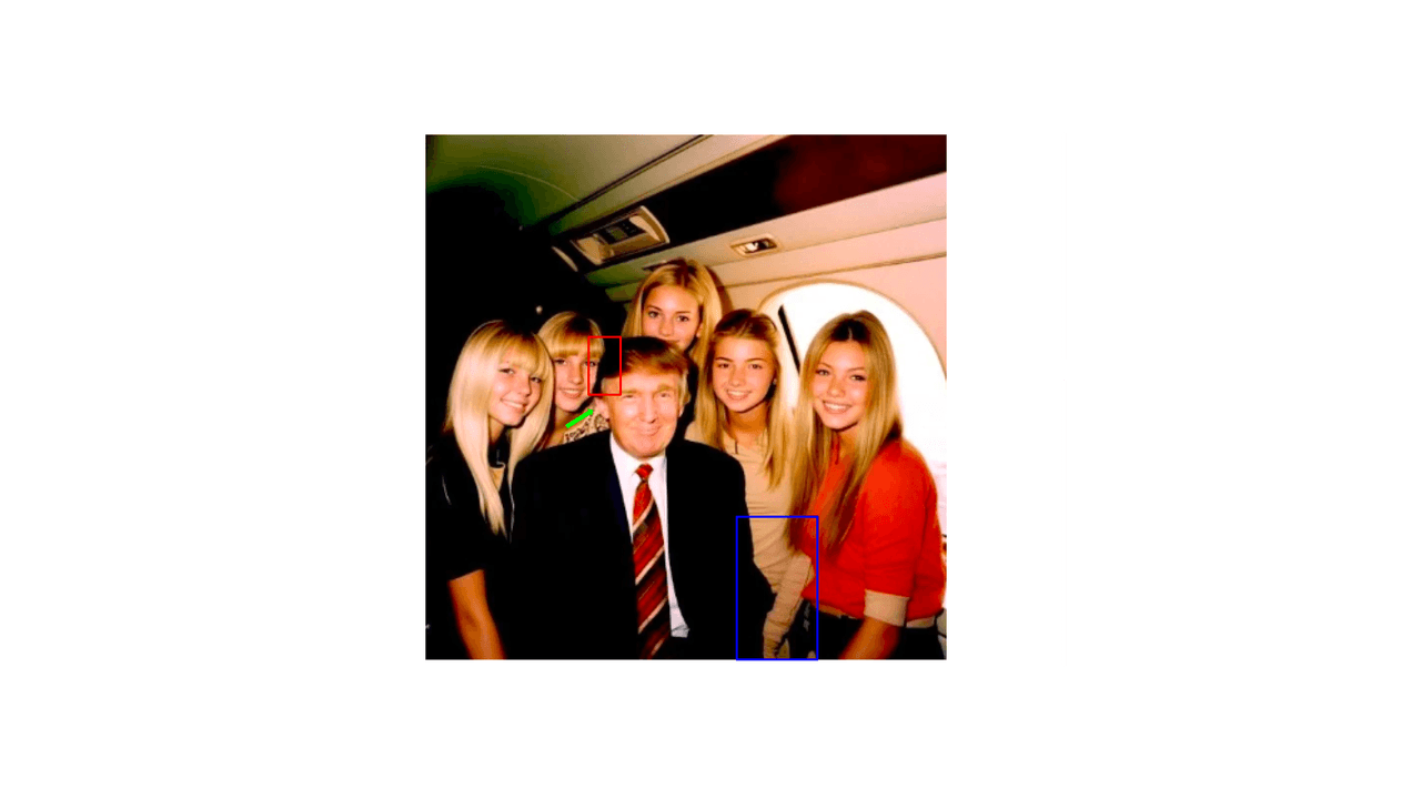 Detalles que hacen ver que la imagen fue generada digitalmente.