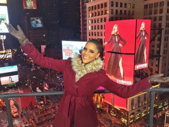 Francisca Lachapel desde Times Square.