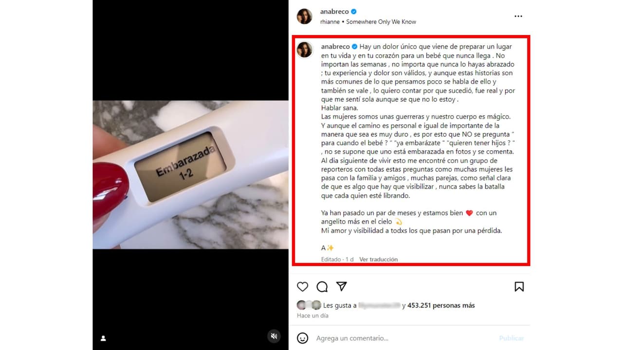 Así habló de su pérdida la actriz.