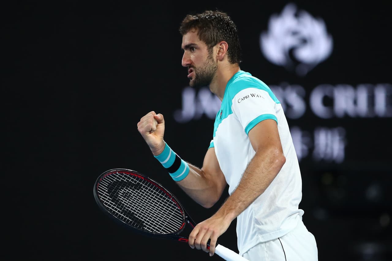 Cilic estuvo lanzado y demoledor con su derecha para ganar el cuarto set y ponerse en igualdad.