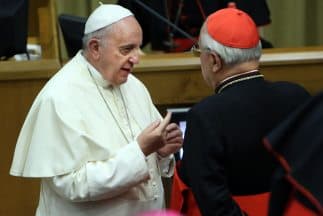 El papa Francisco, en el marco del Sínodo de Obispos.
