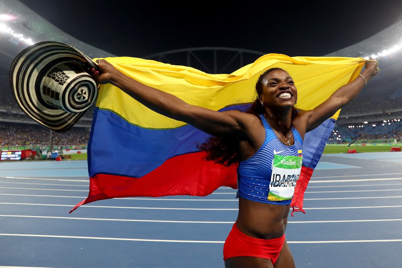 La deportista colombiana Caterine Ibargüen ganó medalla de oro en la categoría de triple salto.
