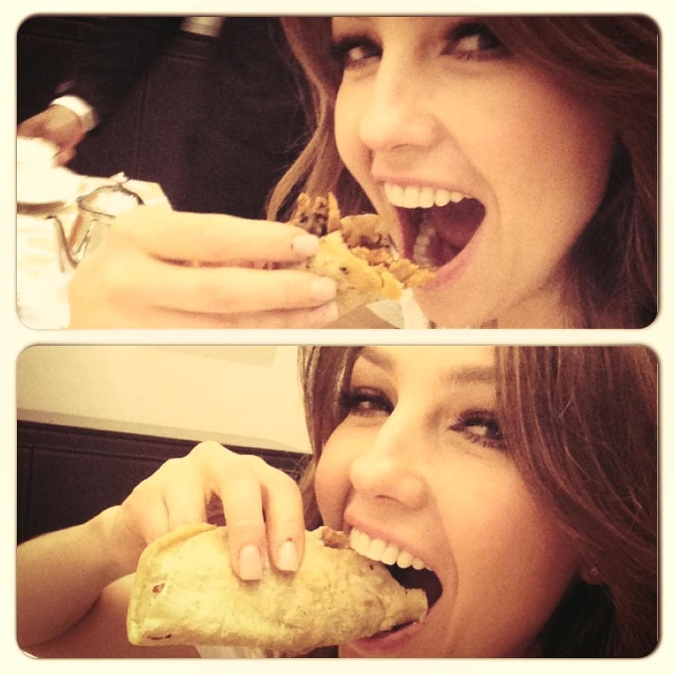 Thalía siempre suma a su dieta unos cuantos taquitos.