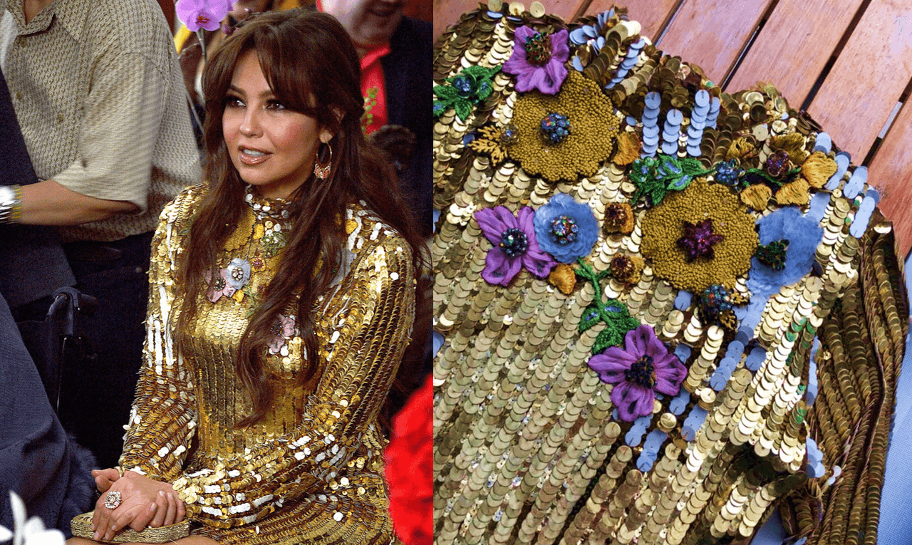 Misterio resuelto: encontramos el vestido de Thalía y sabemos por qué lo llevó a la fiesta de su abuela