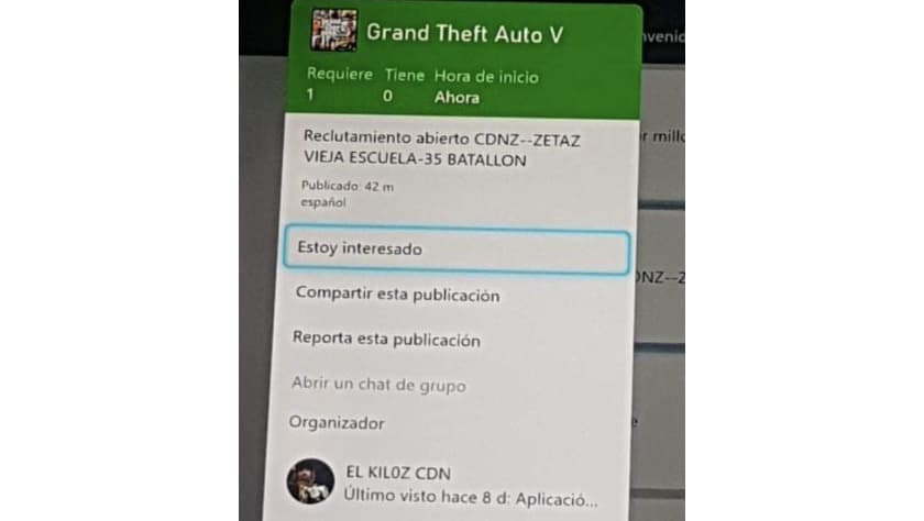 Una de las imágenes compartidas por un menor de edad al reportero Oscar Balderas sobre el grupo que invita a
<i>gammers</i> a integrarse a grupos de la delincuencia organizada en México.