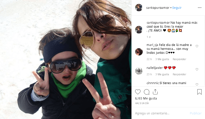 Santino, el hijo de la actriz Grettell Valdez, también envió un mensaje a su madre: "No hay mamá más 'cool' que tú".