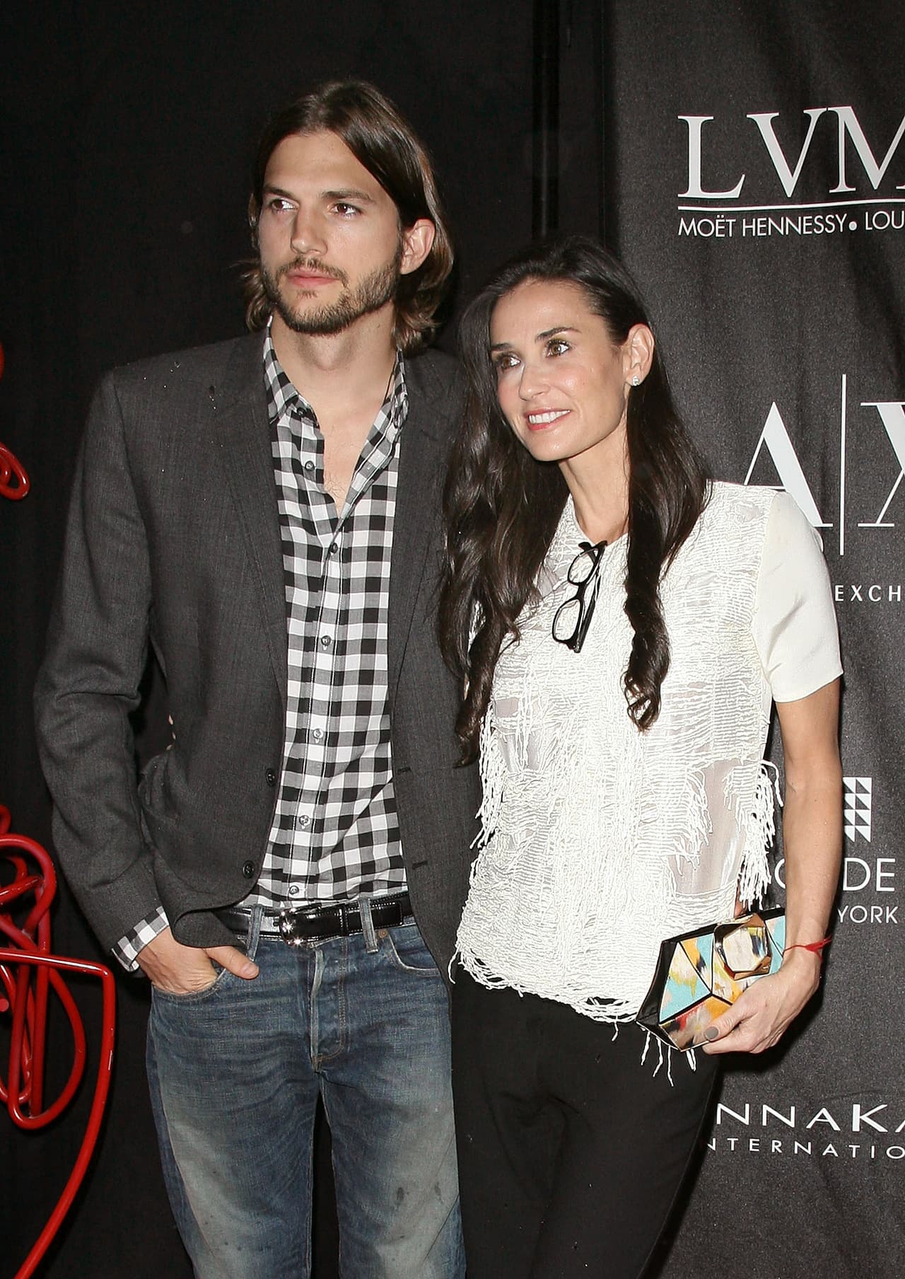 Actors Ashton Kutcher y Demi Moore