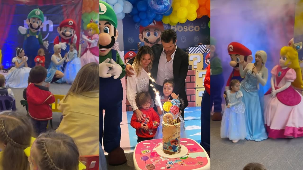 La fiesta de los hijos de Brandon Peniche tuvo dos temáticas: Princesas de Disney y Mario Bros.