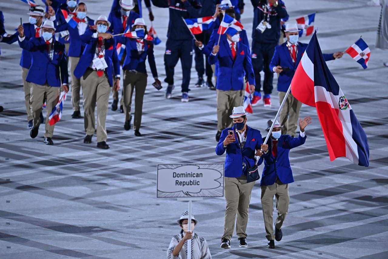 La delegación de República Dominicana. Los temores a que los más de 11,000 deportistas llegados de todo el mundo se conviertan en un foco de propagación del covid-19 provocó el desacuerdo con los juegos de muchos japoneses.