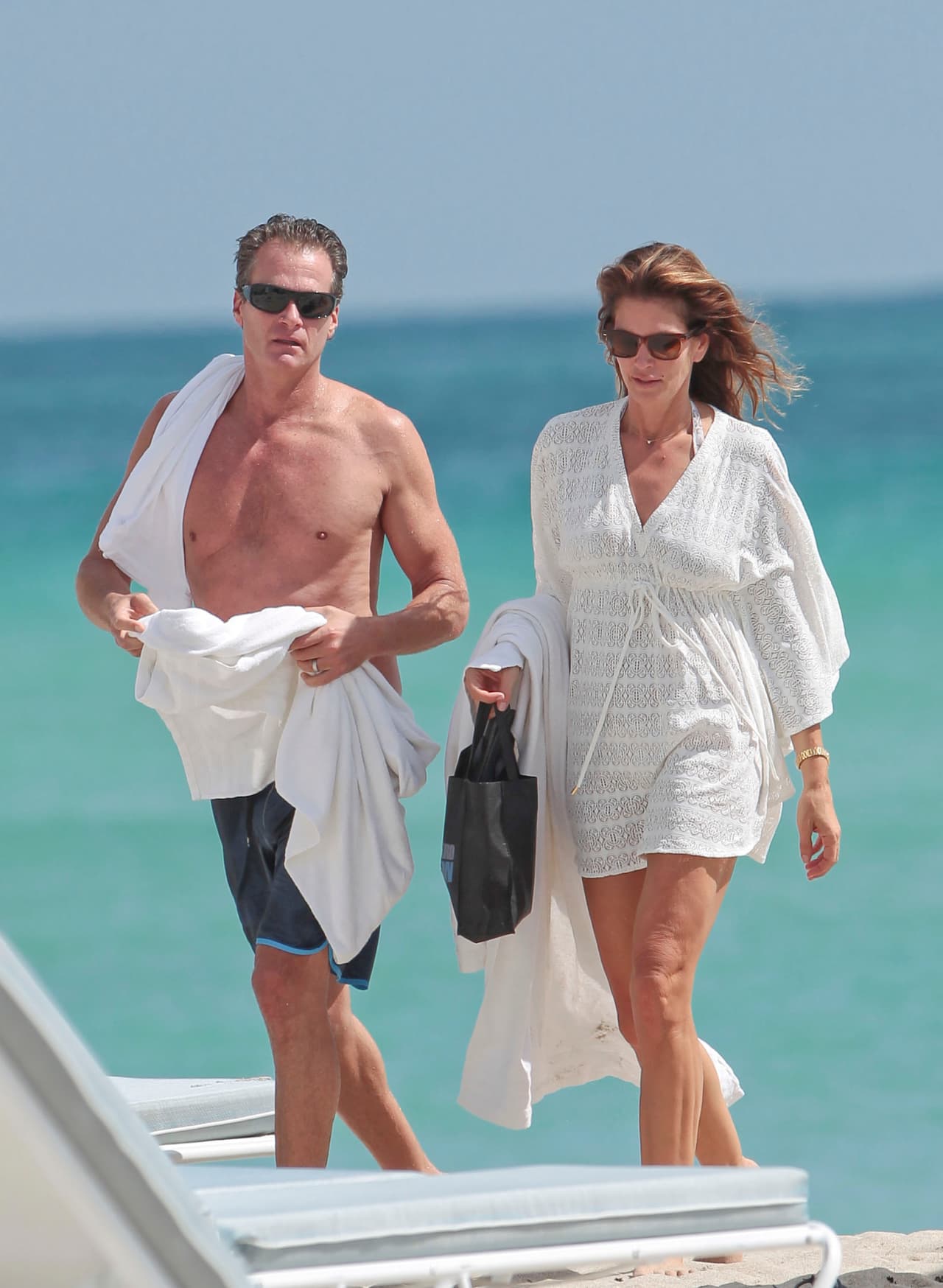 Después de un buen chapuzón salieron del mar.