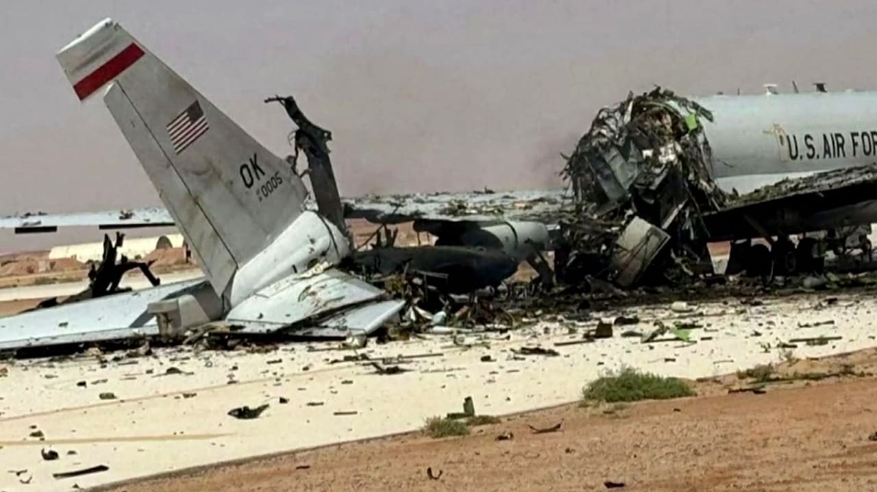 Lo último sobre la guerra con Irán: Difunden imágenes de avión militar estadounidense dañado tras ataque