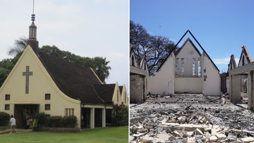 La centenaria iglesia devastada por los incendios de Hawaii que se ha destruido cuatro veces en menos de 200 años