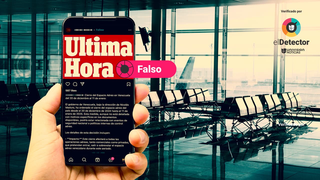 NO se ha decretado el cierre del espacio aéreo en Venezuela, como afirman en redes sociales 