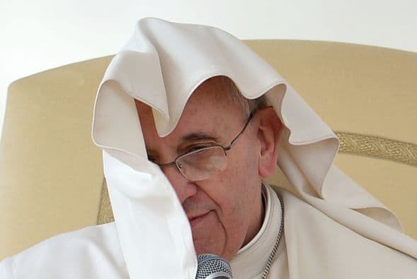 El Papa parece tomar la vida siempre con humor.