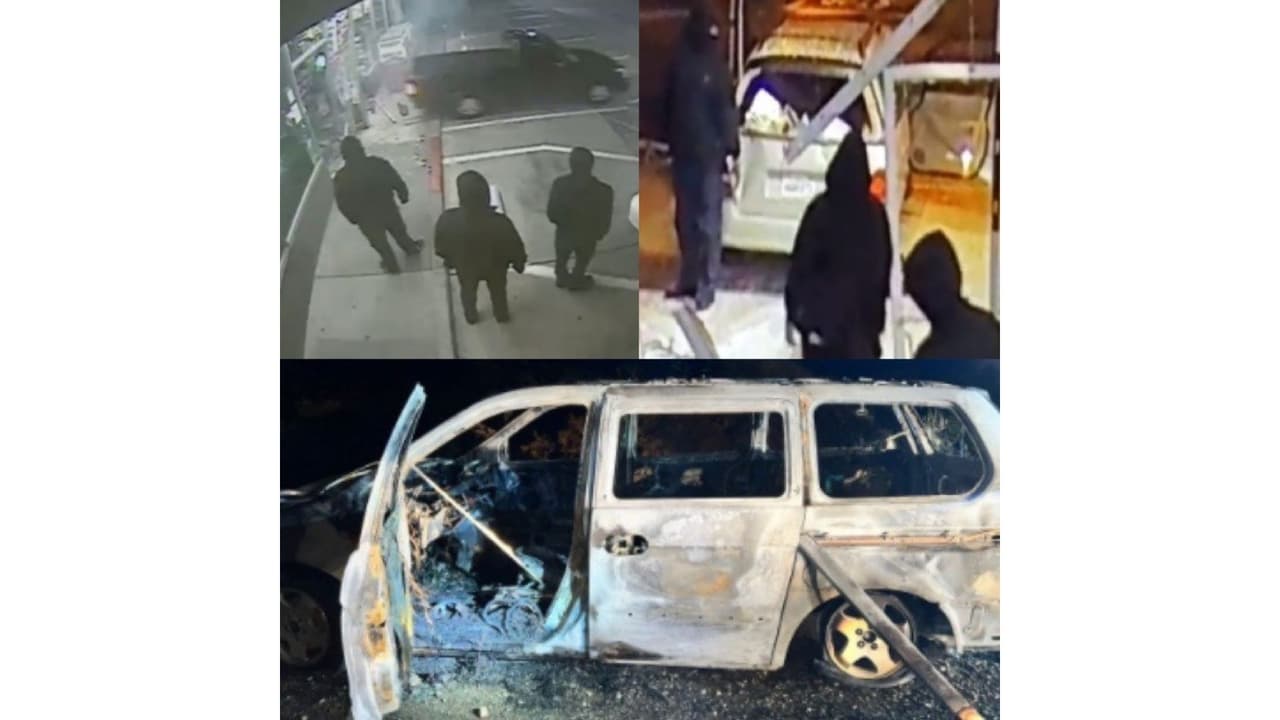 Los sujetos fueron rastreados por cámaras de vigilancia y mediante ellas se identificó los vehículos que usaban, uno de los cuales fue quemado.