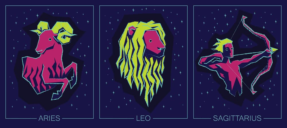 El fuego es energía, vitalidad, acción, explosión, energía, proactividad, y eso se traduce al carácter de los tres signos que enmarcan este elemento. Tanto Aries, Leo com Sagitario comparten esa voluntad, pasión y entusiasmo.