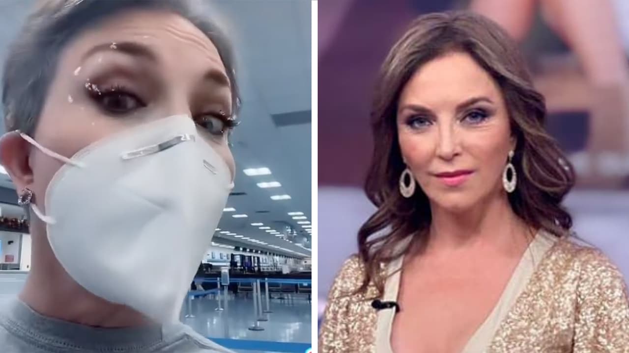 Laura Flores tiene un "presentimiento" y se baja del avión que la llevaba a México