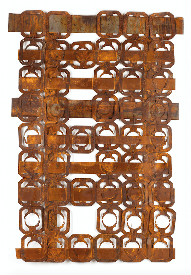 Verónica Vázquez "1970", 2014 Collage con metales (74 x 106 cm) Galería: Sammer Feria: Pinta