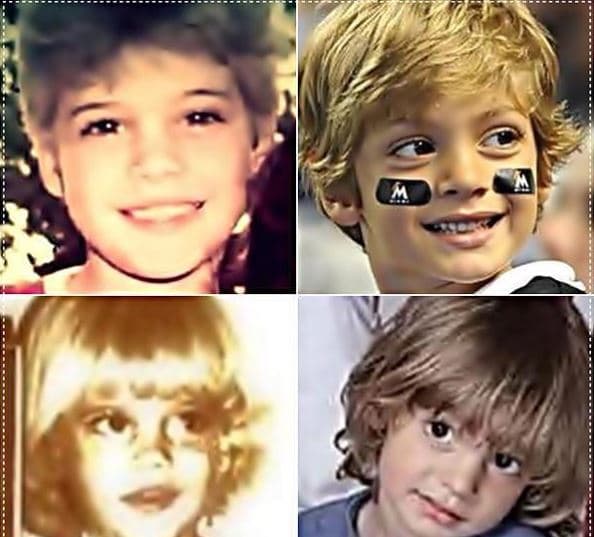 El propio actor ha compartido imágenes donde destaca el gran parecido físico que existe entre él y su primogénitco, como este collage que publicó en septiembre de 2015.