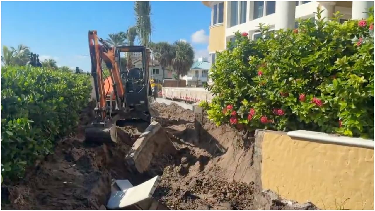 Un trabajador fue hospitalizado en Fort Lauderdale tras caerle una pared de concreto
