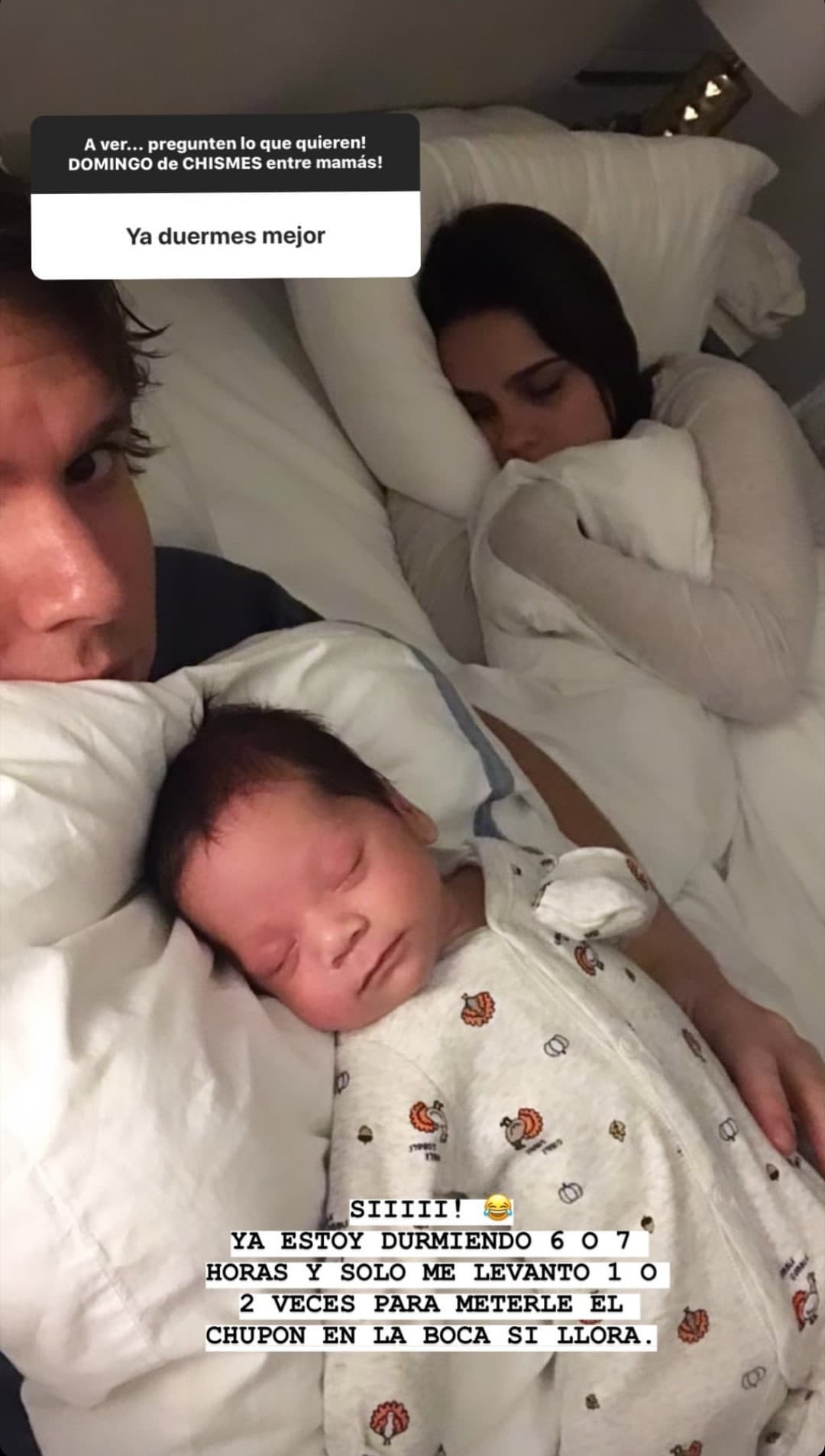 Diego se porta como un angelito y su madre disfruta de ello, ya que, poco a poco, está dejando atrás las noches de desvelo.