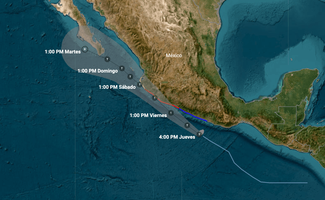 En vivo: La tormenta Beatriz se debilita y disipa frente a las costas de México