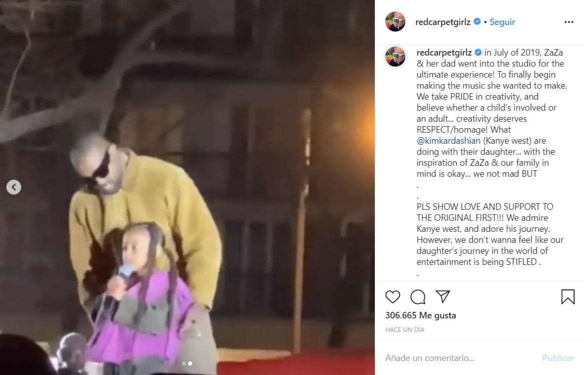 Los padres de la niña dijeron sentirse orgullosos de que ZaZa hubiera inspirado a North, pero le pidieron a Kim Kardashian y Kanye West que mostraran "amor y apoyo" a la creadora original de la canción. "¡La creatividad merece respeto!", escribieron.
