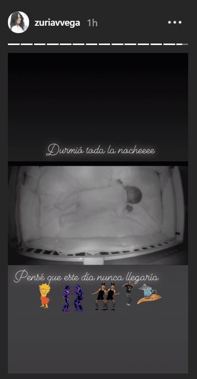 Zuria compartió que por primera vez Luka durmió toda la noche y dejó descansar a su papá en la madrugada de su cumpleaños.