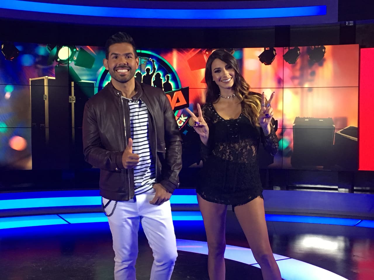 Patricia y José compartieron con los exparticipantes de la primera edición de La Banda, Joshua, Jaime y Sebastián, entre otros invitados en la primera grabación del programa.