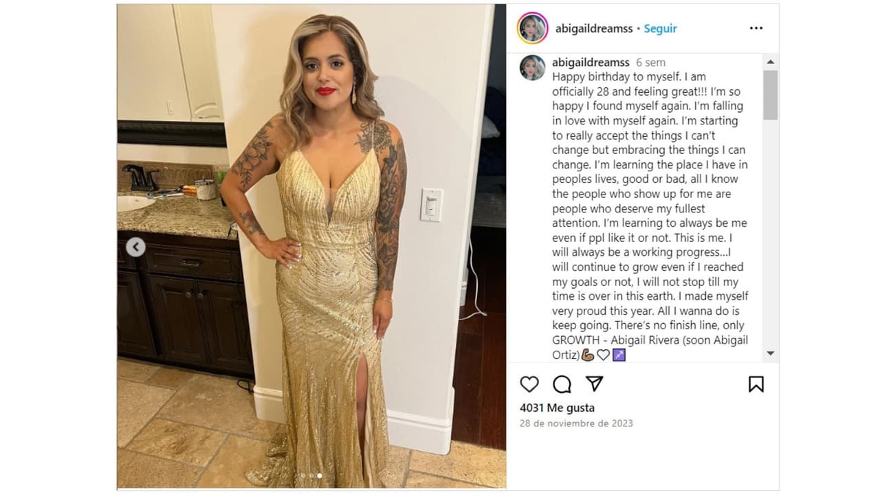 Abigail Rivera celebró su cumpleaños 28 en noviembre de 2023, y mostró su aspecto físico.